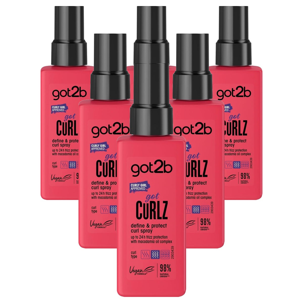 got2b Curls Define Spray 6 x 150 ml - Voordeelverpakking