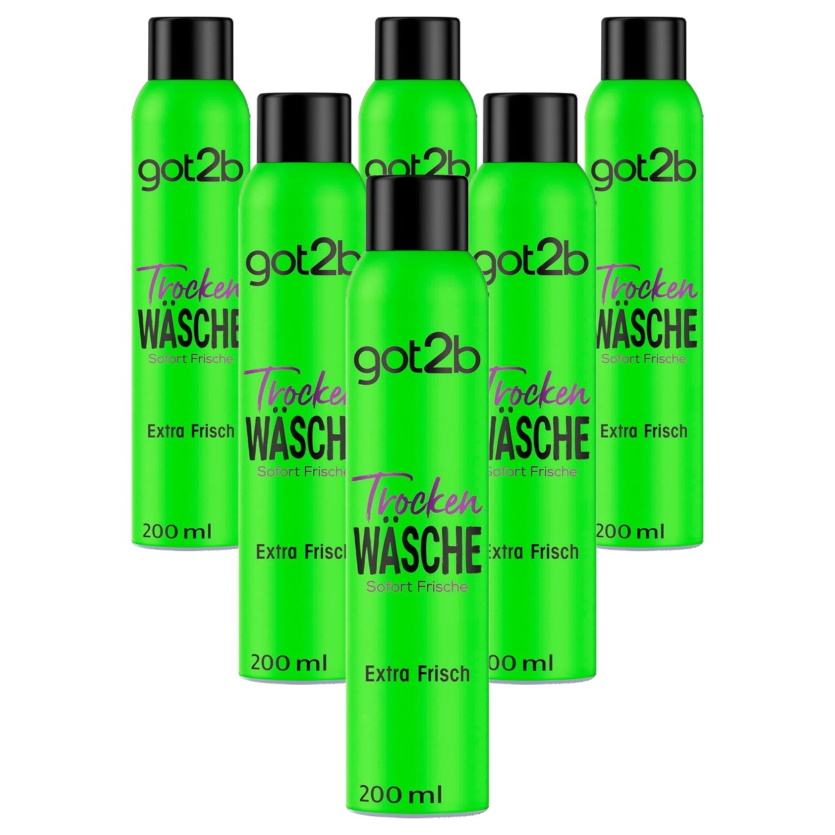 got2b Droogwas Extra Fris Droogshampoo 6 x 200 ml - Voordeelverpakking