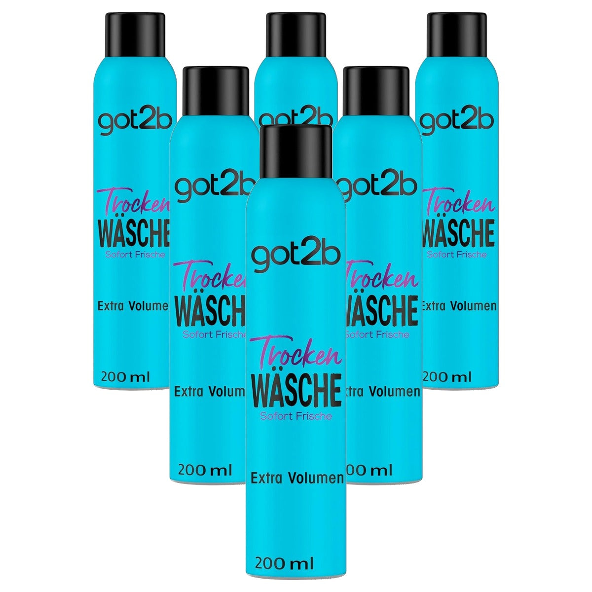 got2b Droogwas Extra Volume Droogshampoo 6 x 200 ml - Voordeelverpakking
