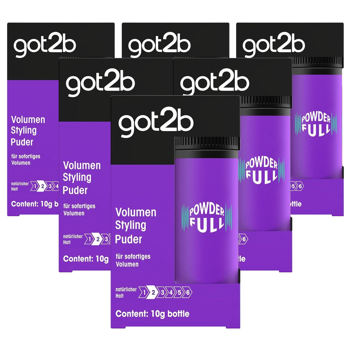 got2b Powderfull Volume Stylingpoeder 6 x 10 g - Voordeelverpakking