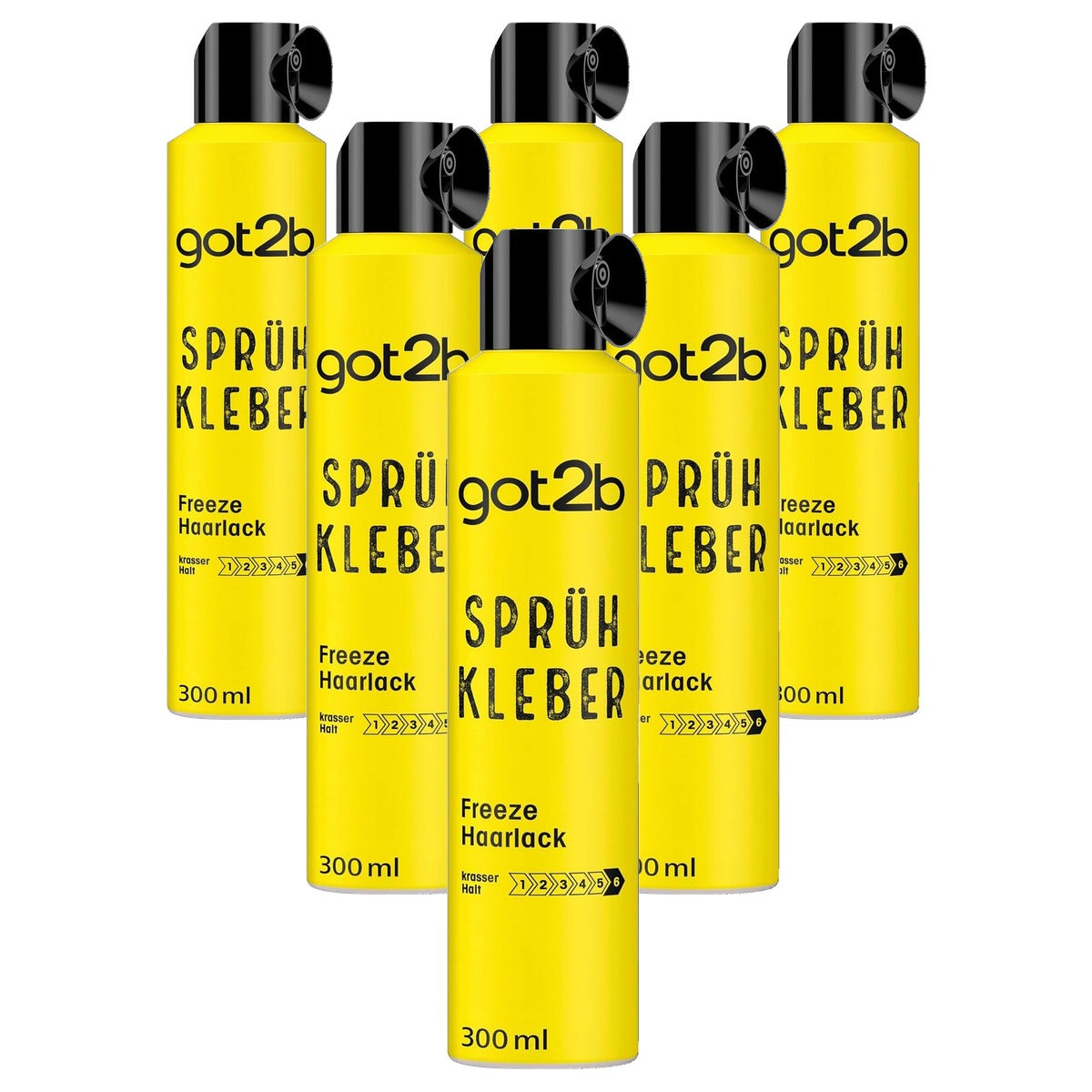got2b Spuitlijm Freeze Haarlak Hold 6 6 x 300 ml - Voordeelverpakking