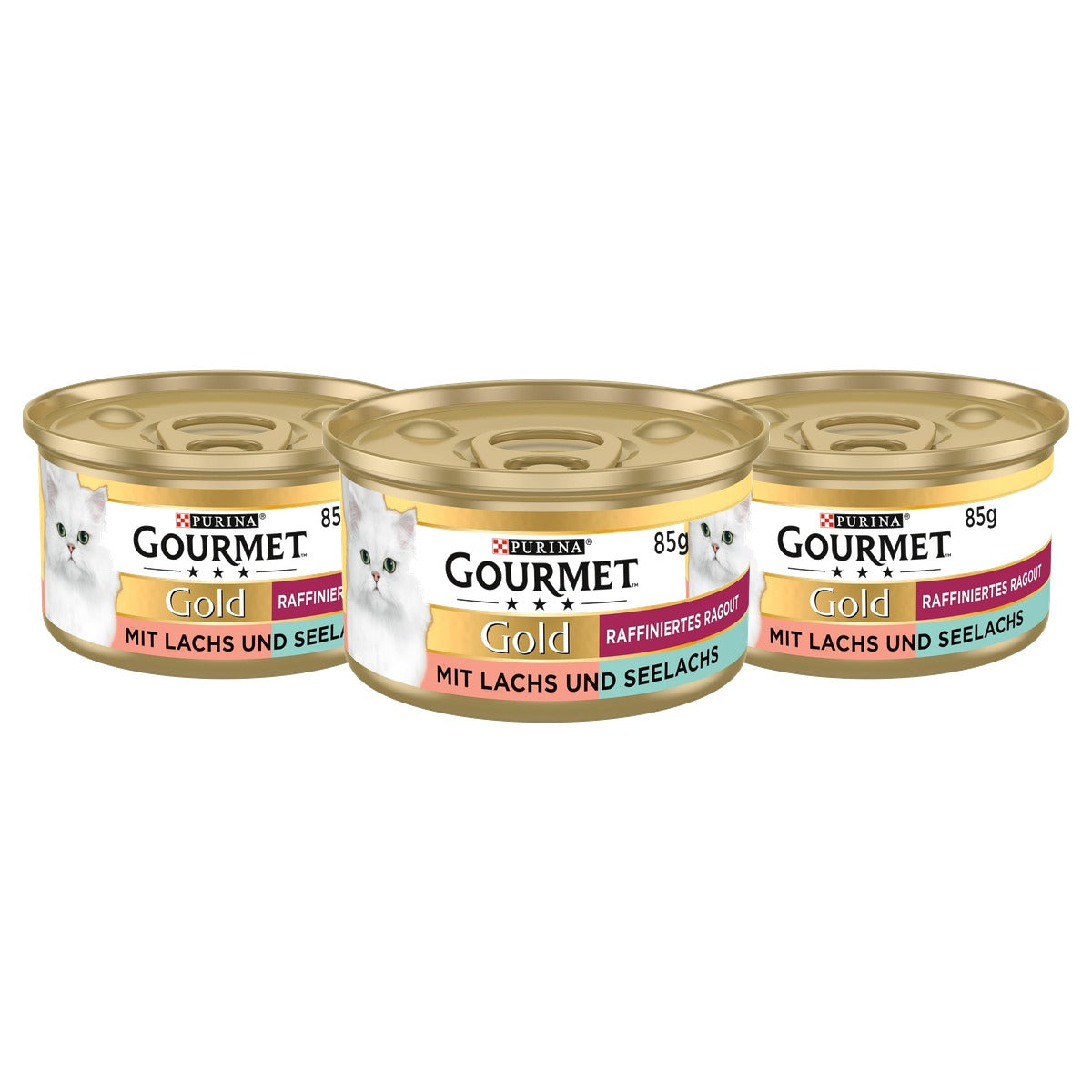 Purina Gourmet Gold natvoer kattenvoer zalm en koolvis 12 x 85 g - 3-pack