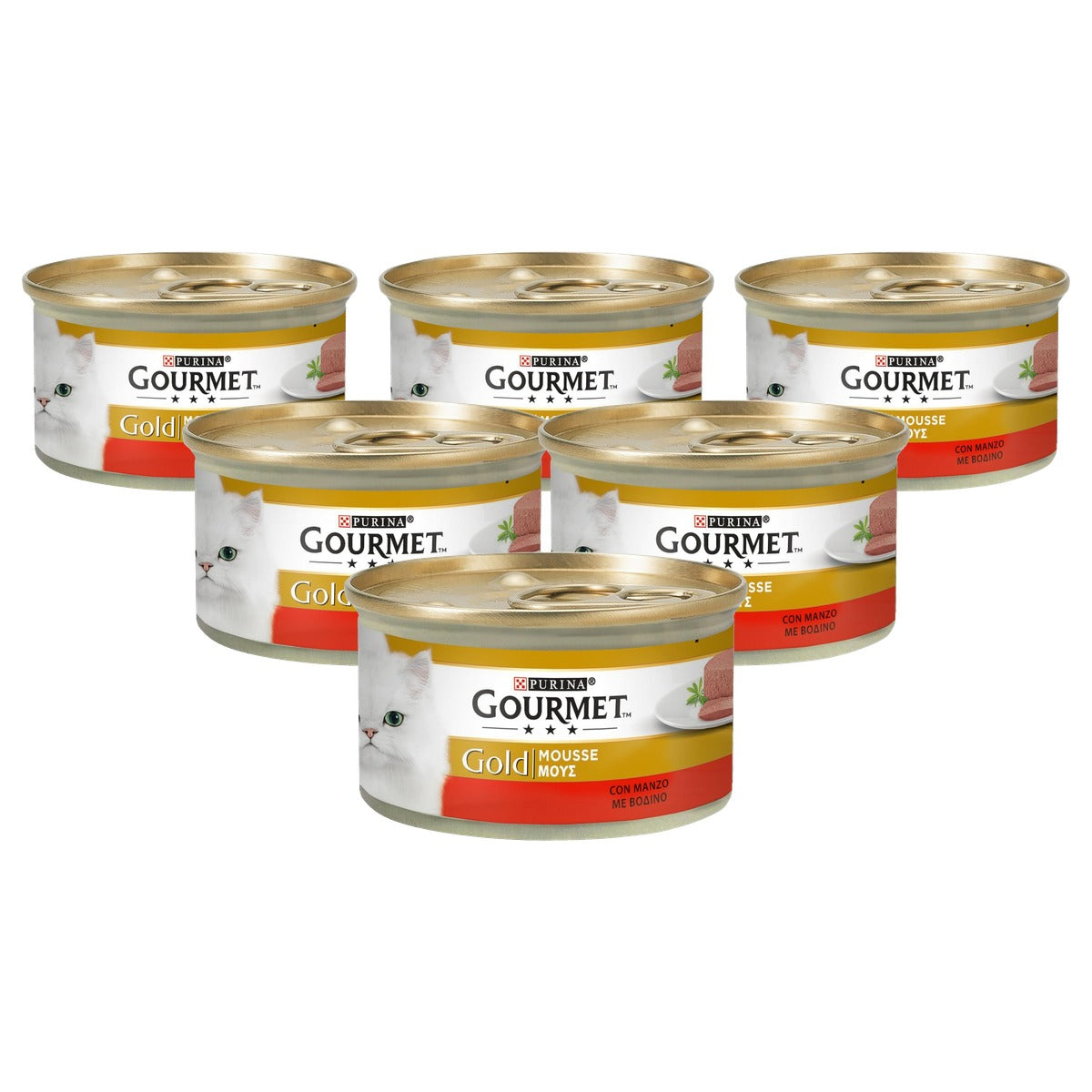 Gourmet Gold natvoer kattenvoer rundvlees 24 x 85 g - 6-pack