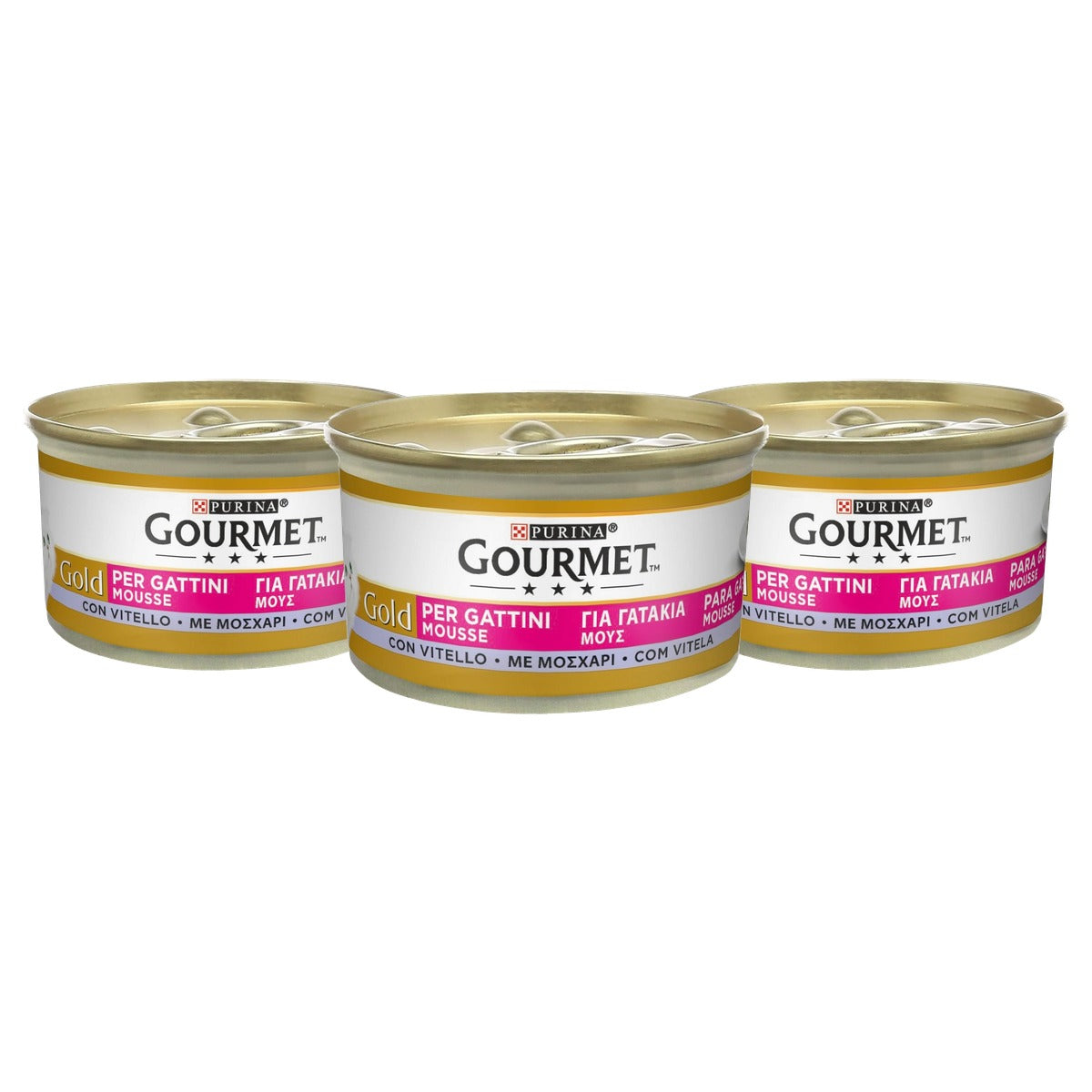 Purina Gourmet Gold Kitten natvoer kattenvoer Kalfsvlees 24 x 85 g - 3-pack
