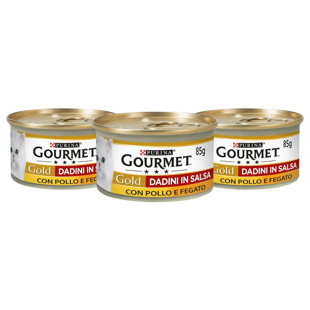 Gourmet Gold Kubus natvoer kattenvoer kip & lever 24 x 85 g - 3-pack