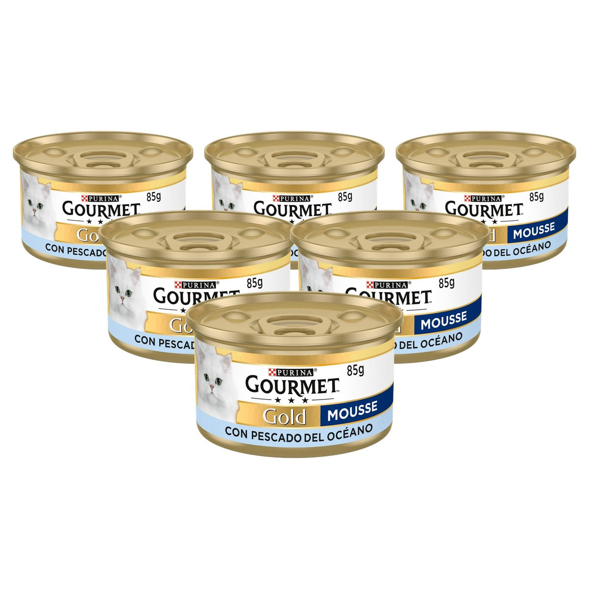 Gourmet Gold Mousse natvoer kattenvoer zeevis 24 x 85 g - 6-pack