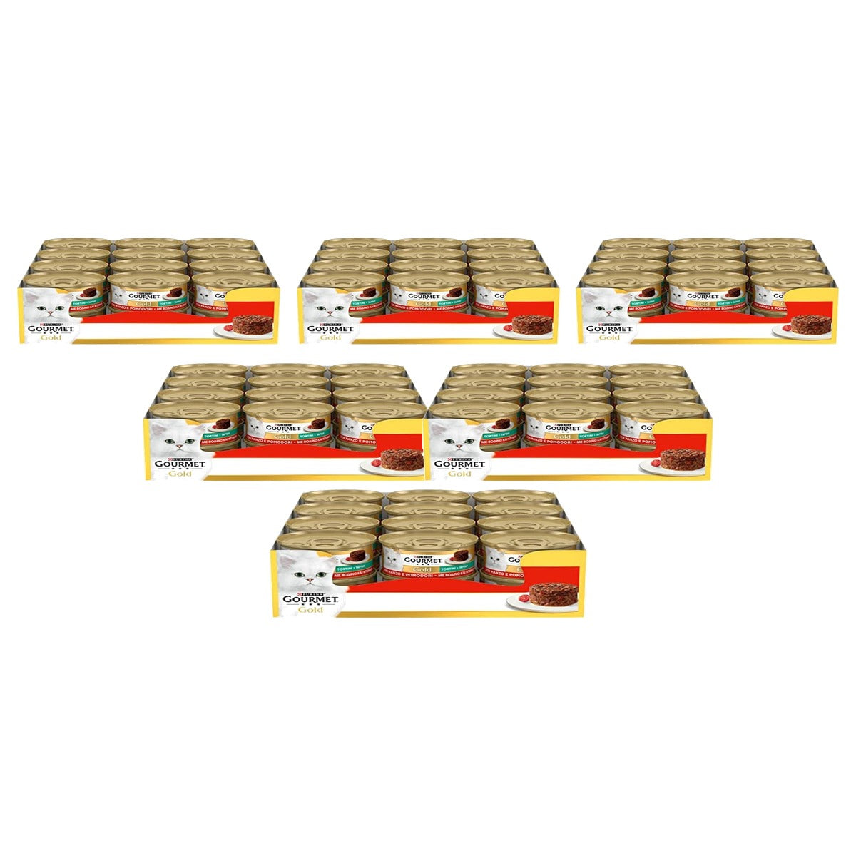 Gourmet Gold Pasteitjes natvoer kattenvoer rund & tomaat 24 x 85 g - 6-pack