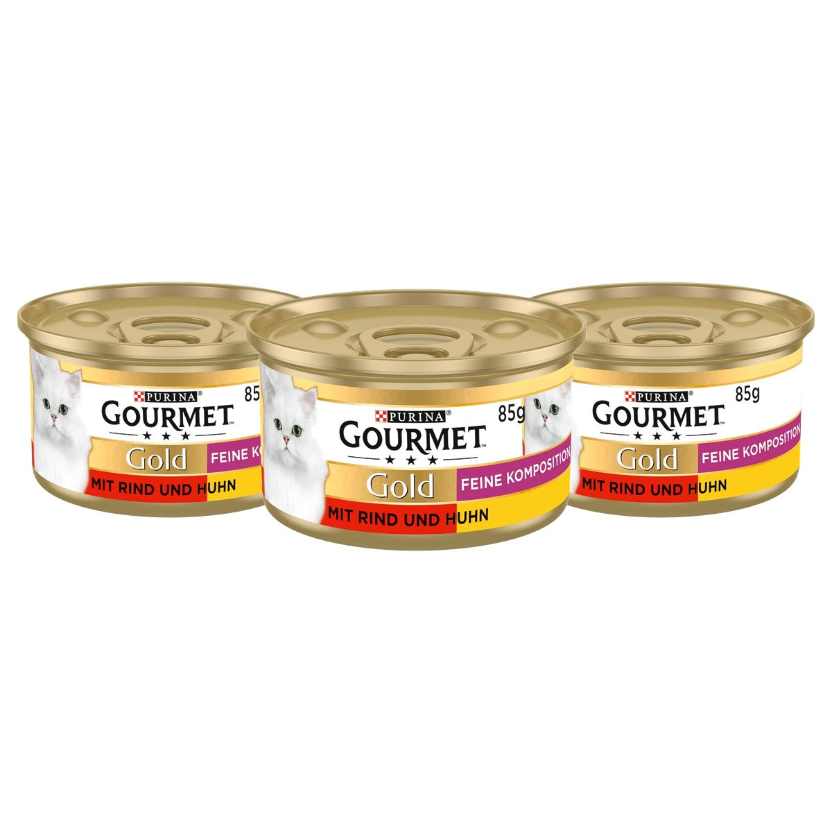 Gourmet Goud compositie natvoer kattenvoer rundvlees & kip 12 x 85 g - 3-pack