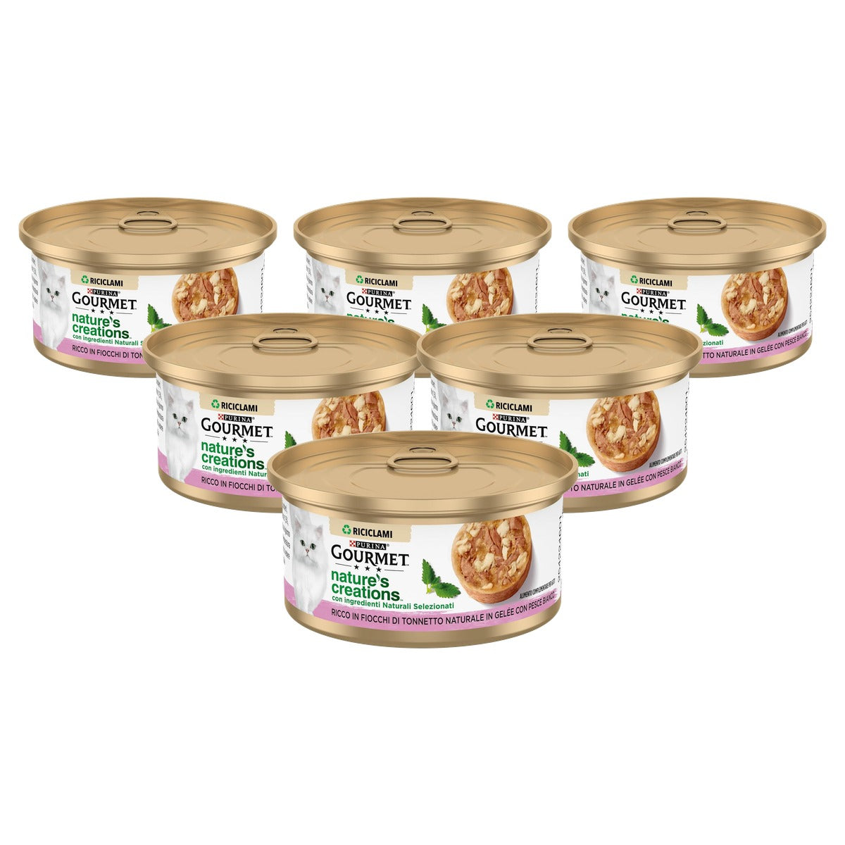 Gourmet Nature's Creations natvoer kattenvoer Tonijn & Witte vis 24 x 70 g - 6-pack