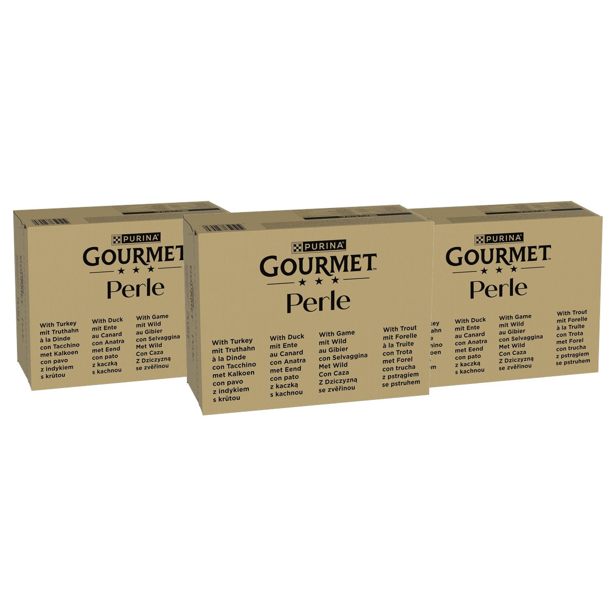 Gourmet Perle Strepen in gelei natvoer kattenvoer soortenmix 96 x 85 g - 3-pack