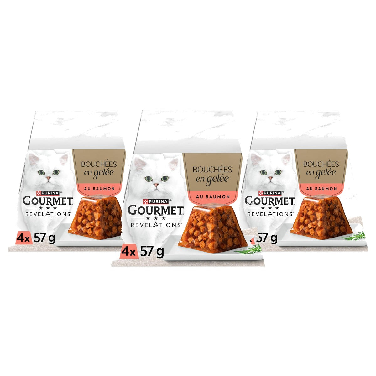 Gourmet Revelations natvoer kattenvoer zalm 6 x 4 x 57 g - 3-pack