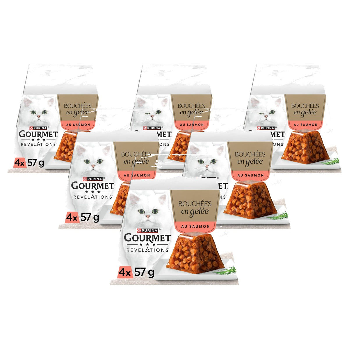Gourmet Revelations natvoer kattenvoer zalm 6 x 4 x 57 g - 6-pack