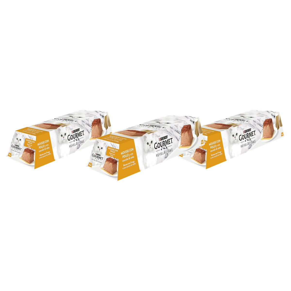 Gourmet Revelations Mousse met saus natvoer kattenvoer Kip 24 x 57 g - 3-pack