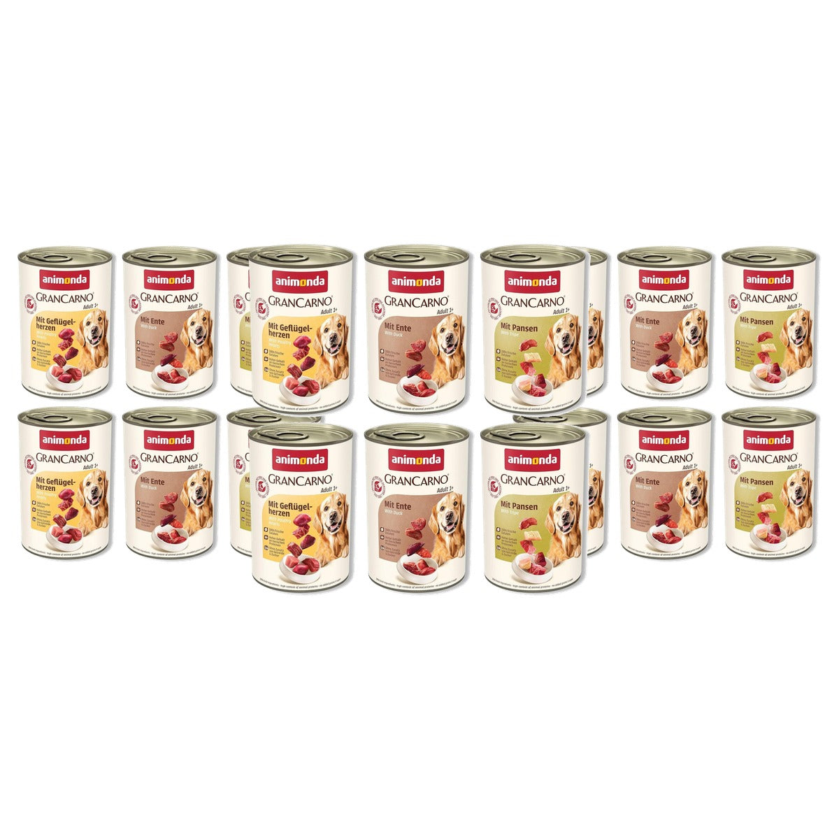 Grancarno Adult natvoer hondenvoer 6 x 400 g - 3-pack