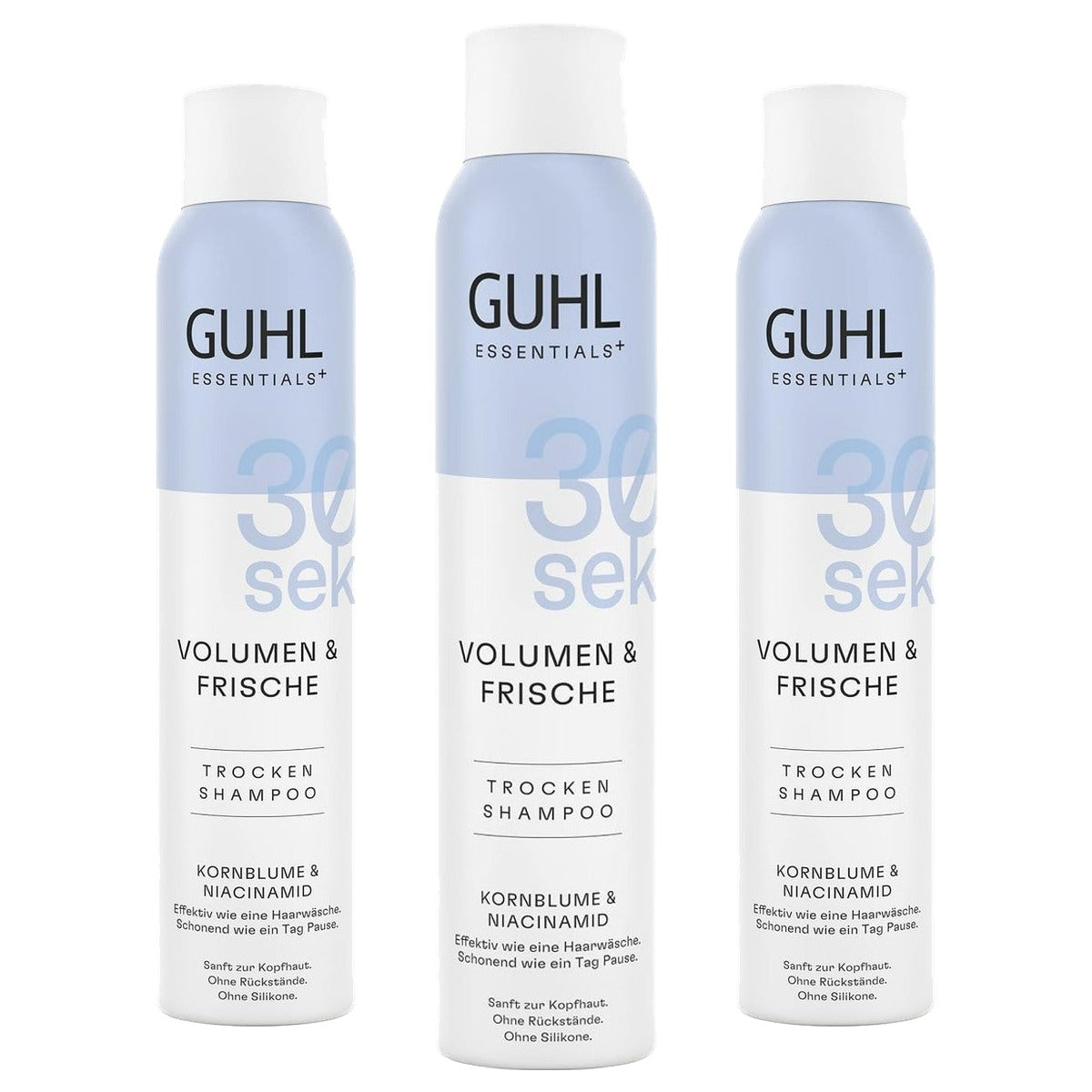 Guhl 30 sec Droge Shampoo Volume & Frisheid 3 x 200 ml - Voordeelverpakking