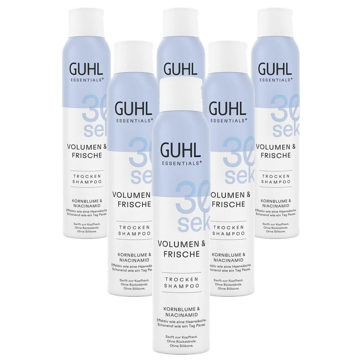 Guhl 30 sek Droge Shampoo Volume & Frisheid 6 x 200 ml - Voordeelverpakking