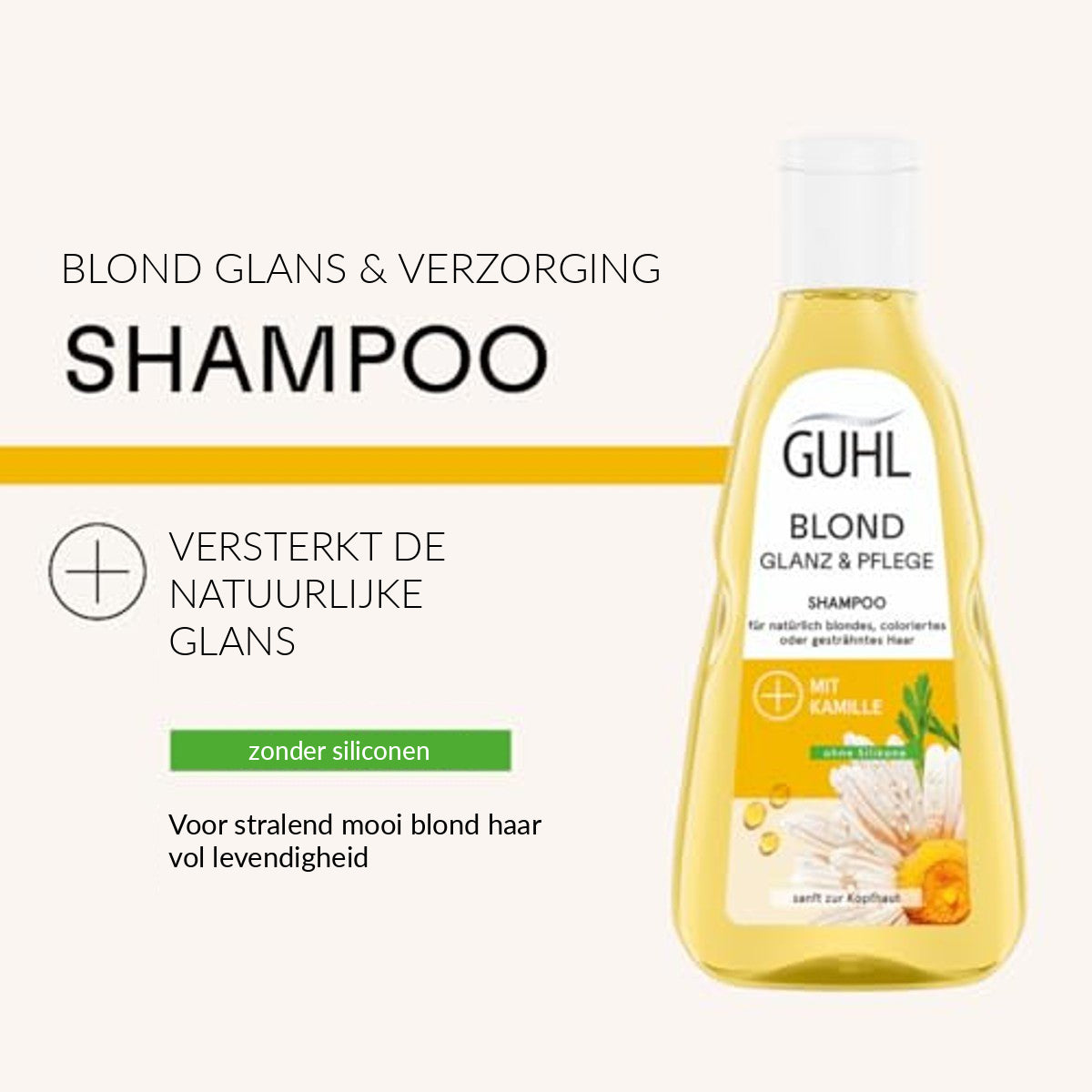 Guhl Blonde Fascination Shampoo 250 ml met Kamille voor Blond en Geblondeerd Haar