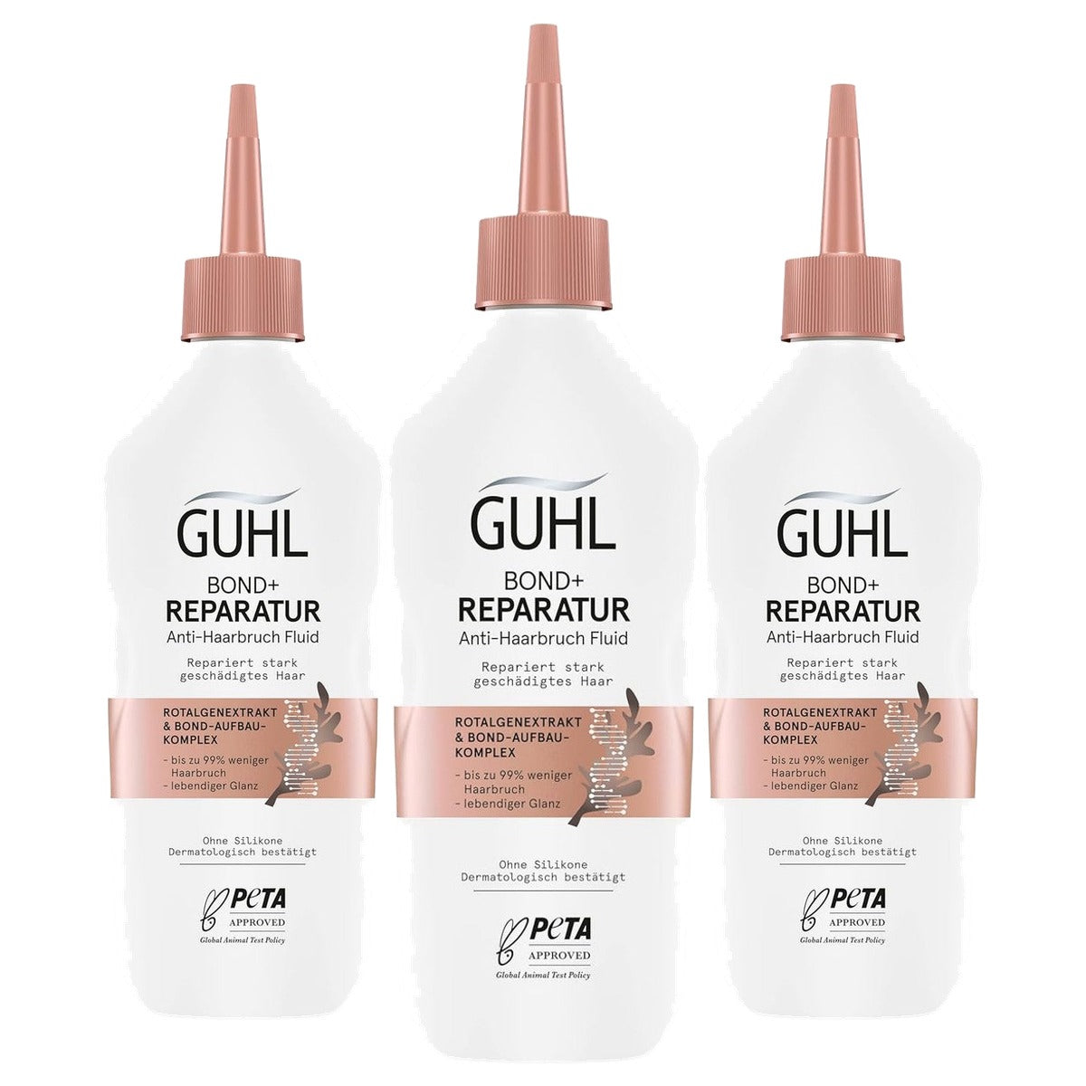 Guhl BOND+ Reparatie Anti-Haarbreuk Fluid 3 x 150 ml - Voordeelverpakking