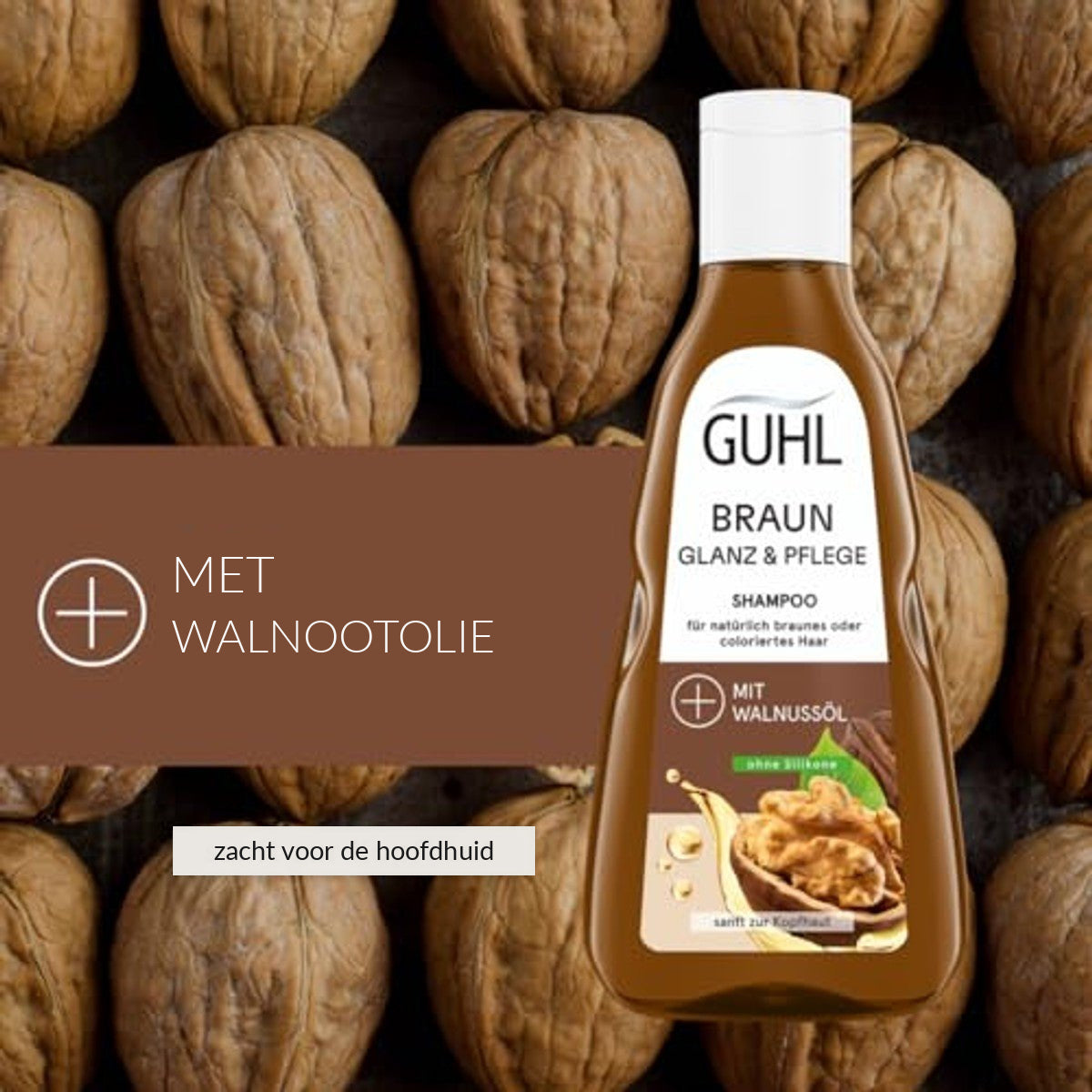 Guhl Braun Fascination Shampoo 250 ml met Walnootolie voor Bruin Haar