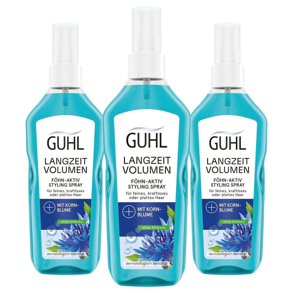 Guhl Föhn-Actief Styling Spray Langdurig Volume 3 x 150 ml - Voordeelverpakking