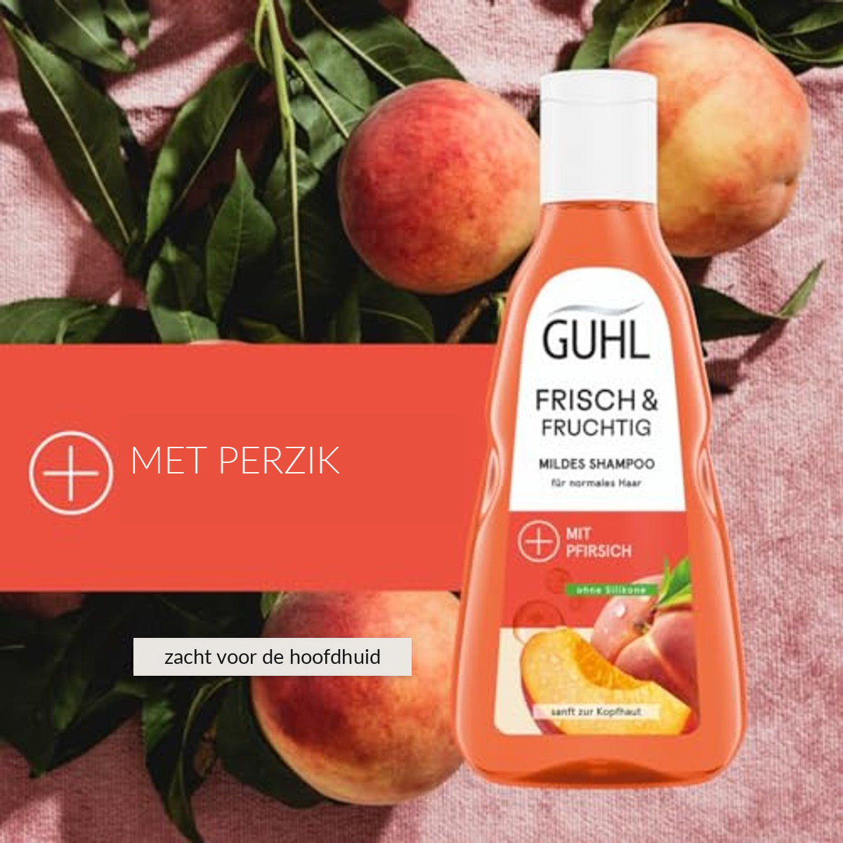 Guhl Fris & Fruitig Shampoo 250 ml met Perzik en Vitamine C voor Normaal Haar