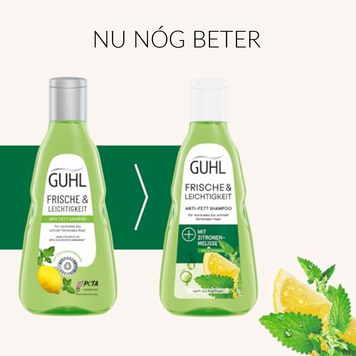 Guhl Fris & Luchtig Anti-Vet Shampoo 250 ml met Citroenmelisse voor Vet Haar