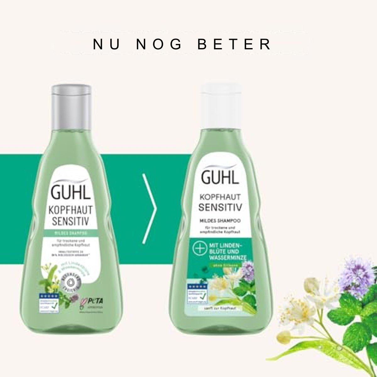 Guhl Hoofdhuid Sensitiv Shampoo 250 ml met Lindebloesem en Watermunt