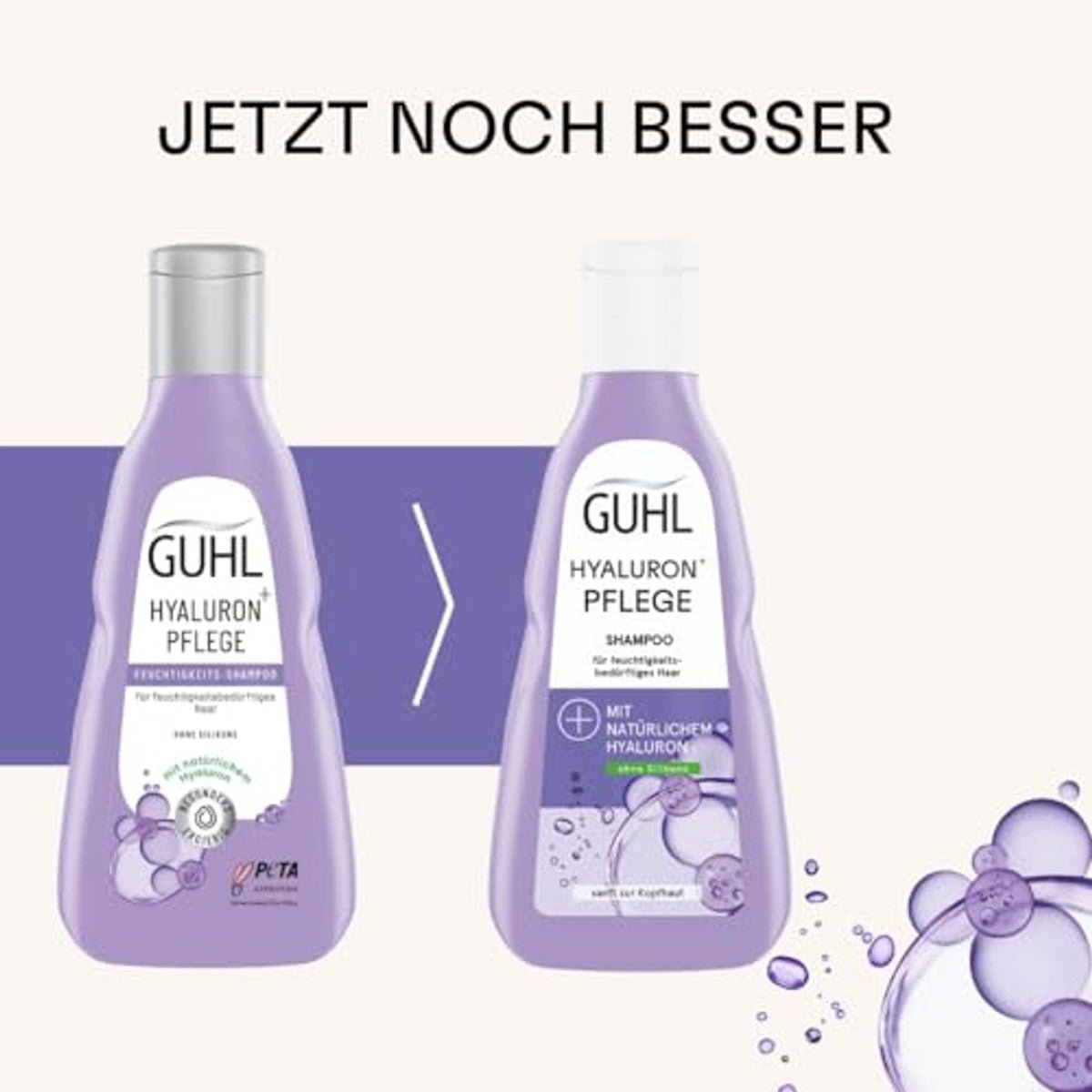 Guhl Hyaluron+ verzorgende vochtshampoo - inhoud: 250 ml - zonder siliconen - met natuurlijk hyaluron - intensieve hydratatie en verzorging door Guhl nu bij Huishoudvoordeel