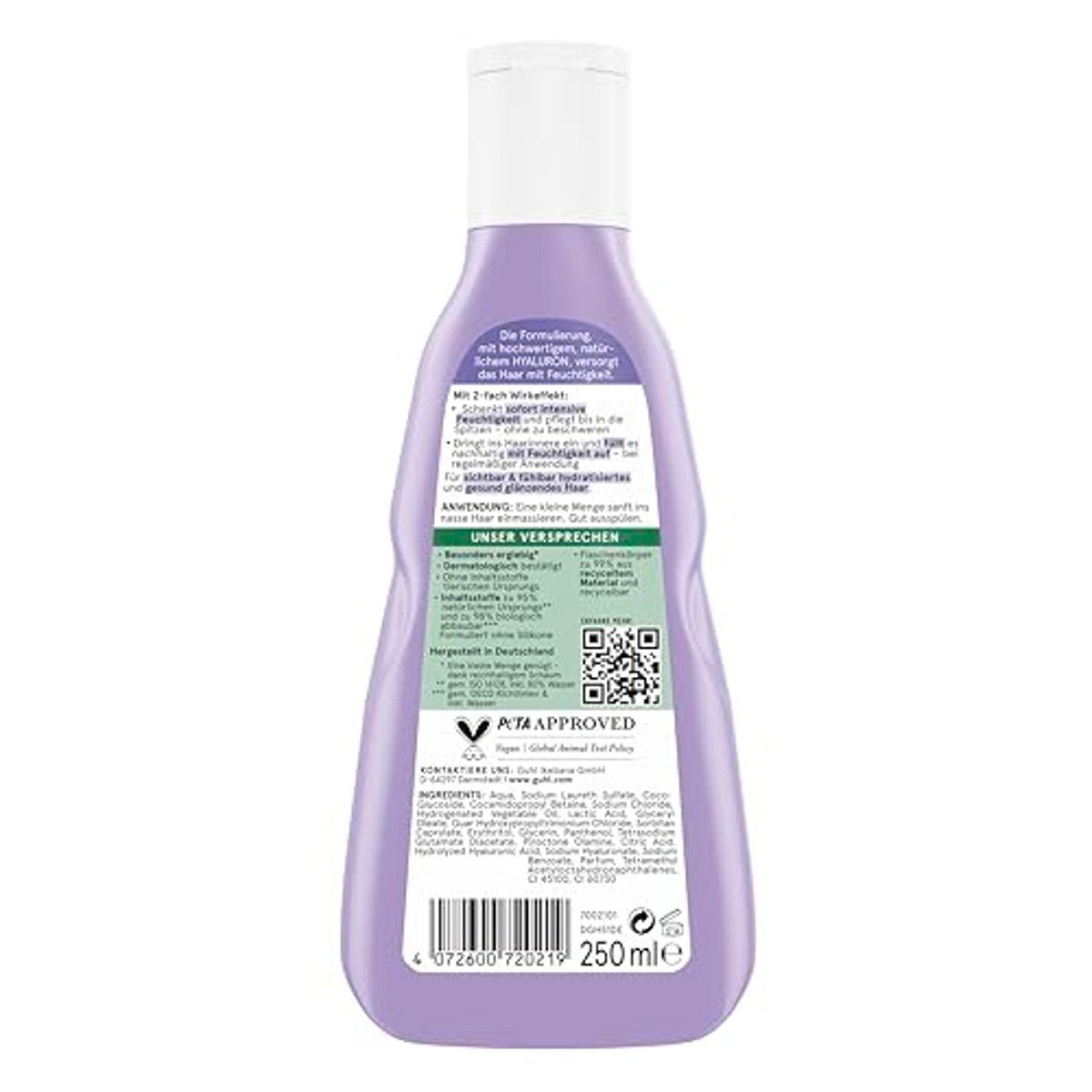 Guhl Hyaluron+ verzorgende vochtshampoo - inhoud: 250 ml - zonder siliconen - met natuurlijk hyaluron - intensieve hydratatie en verzorging door Guhl nu bij Huishoudvoordeel