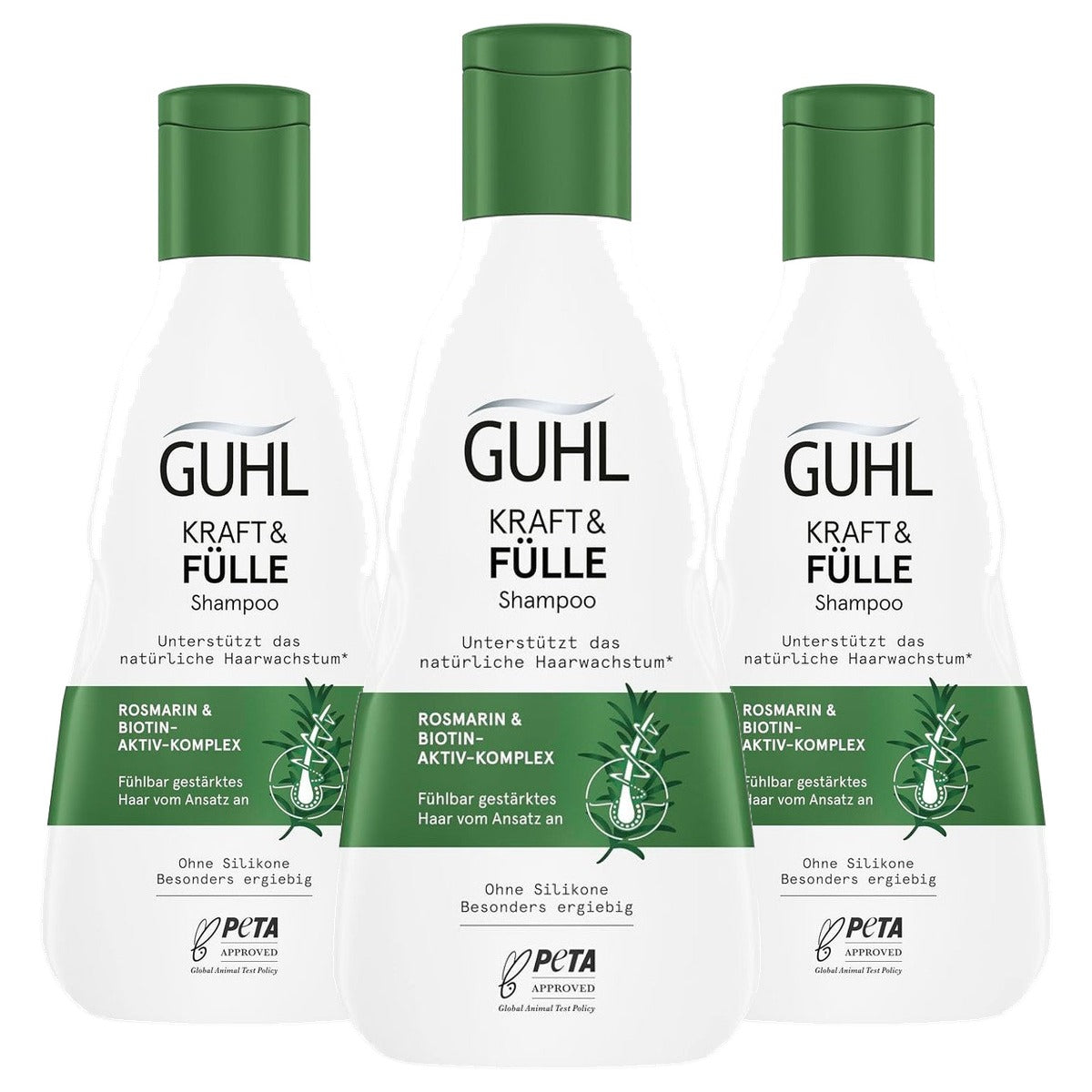 Guhl Kracht & Volheid Shampoo 3 x 250 ml - Voordeelverpakking