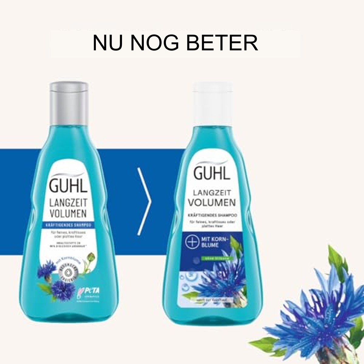 Guhl Langdurig Volume Shampoo 250 ml met Korenbloem en Plantaardig Collageen voor Fijn Haar