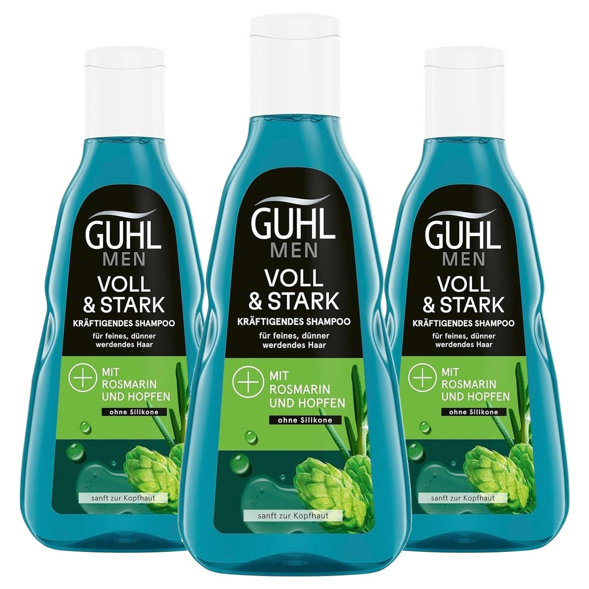 Guhl Men Vol & Sterk Shampoo 250 ml - 3 stuks