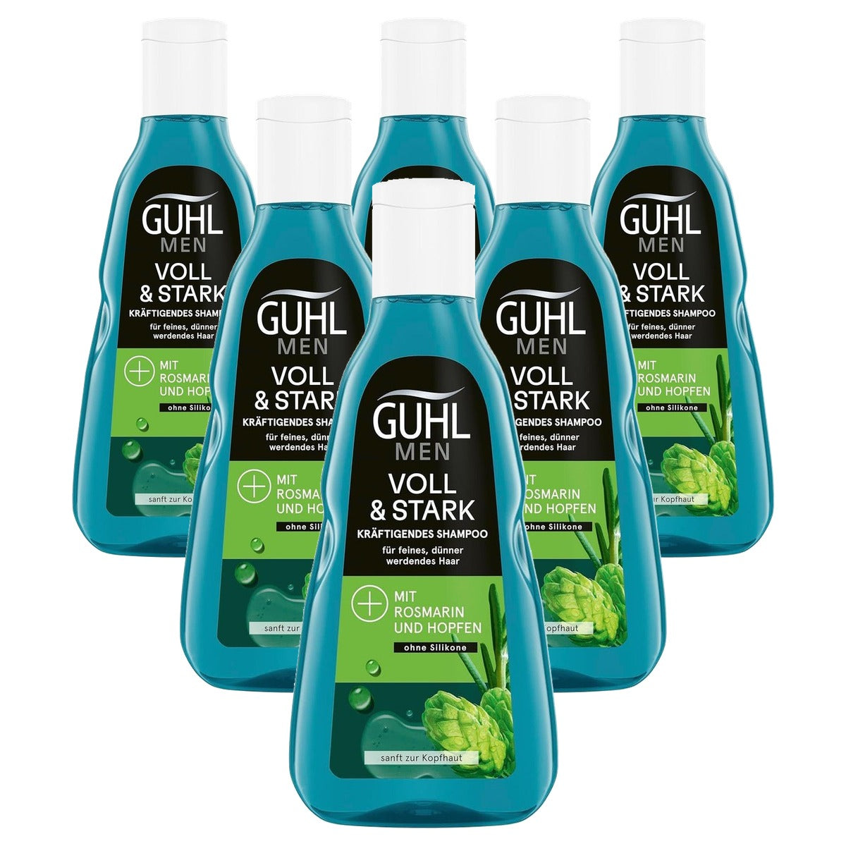 Guhl Men Vol & Sterk Shampoo 250 ml - 6 stuks