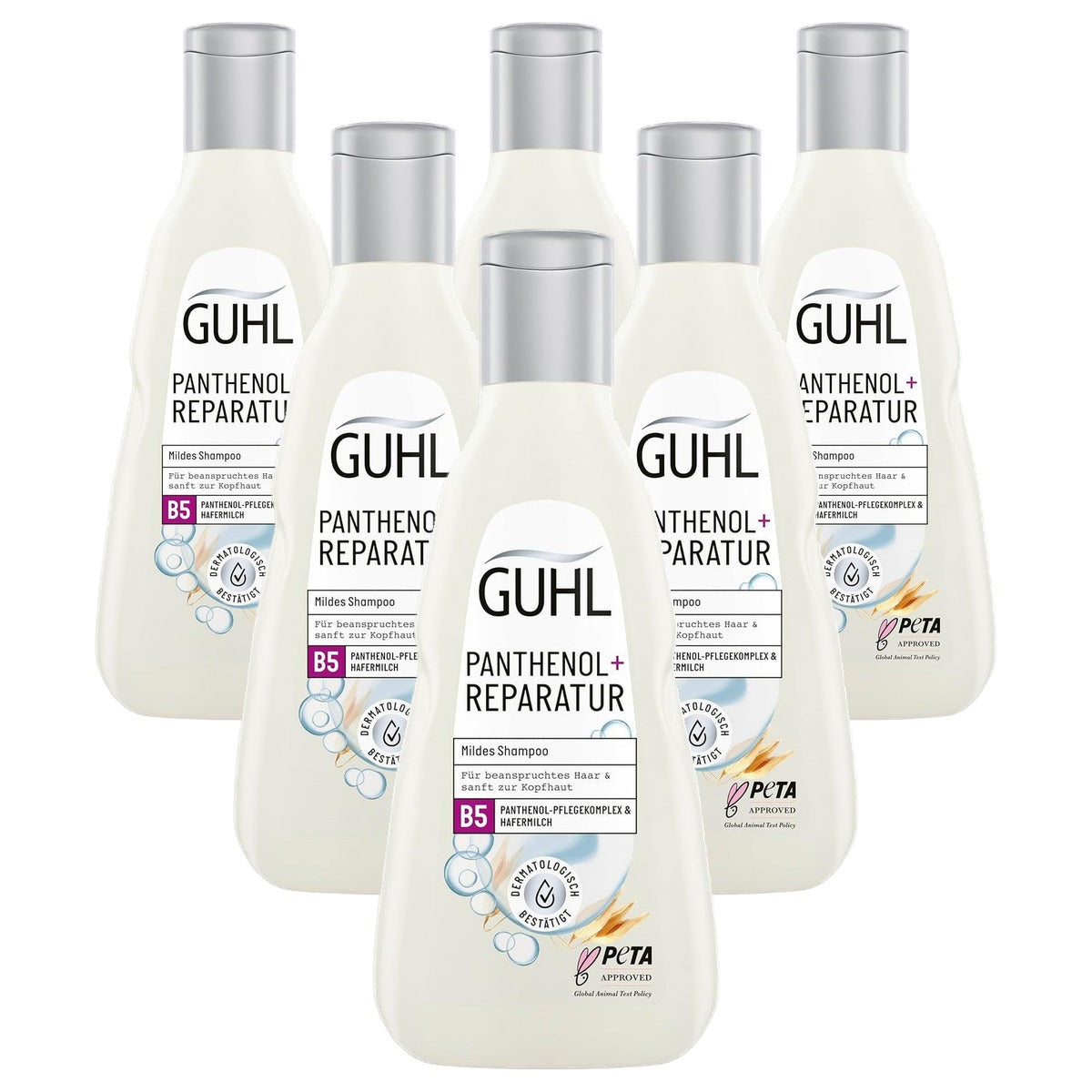 Guhl Panthenol + reparatieshampoo 6 x 250 ml - Voordeelverpakking