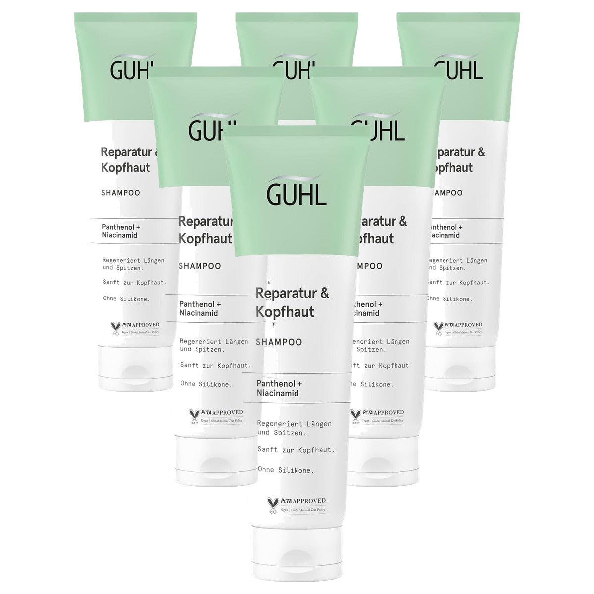 Guhl Reparatie & Hoofdhuid Shampoo 6 x 150 ml - Voordeelverpakking