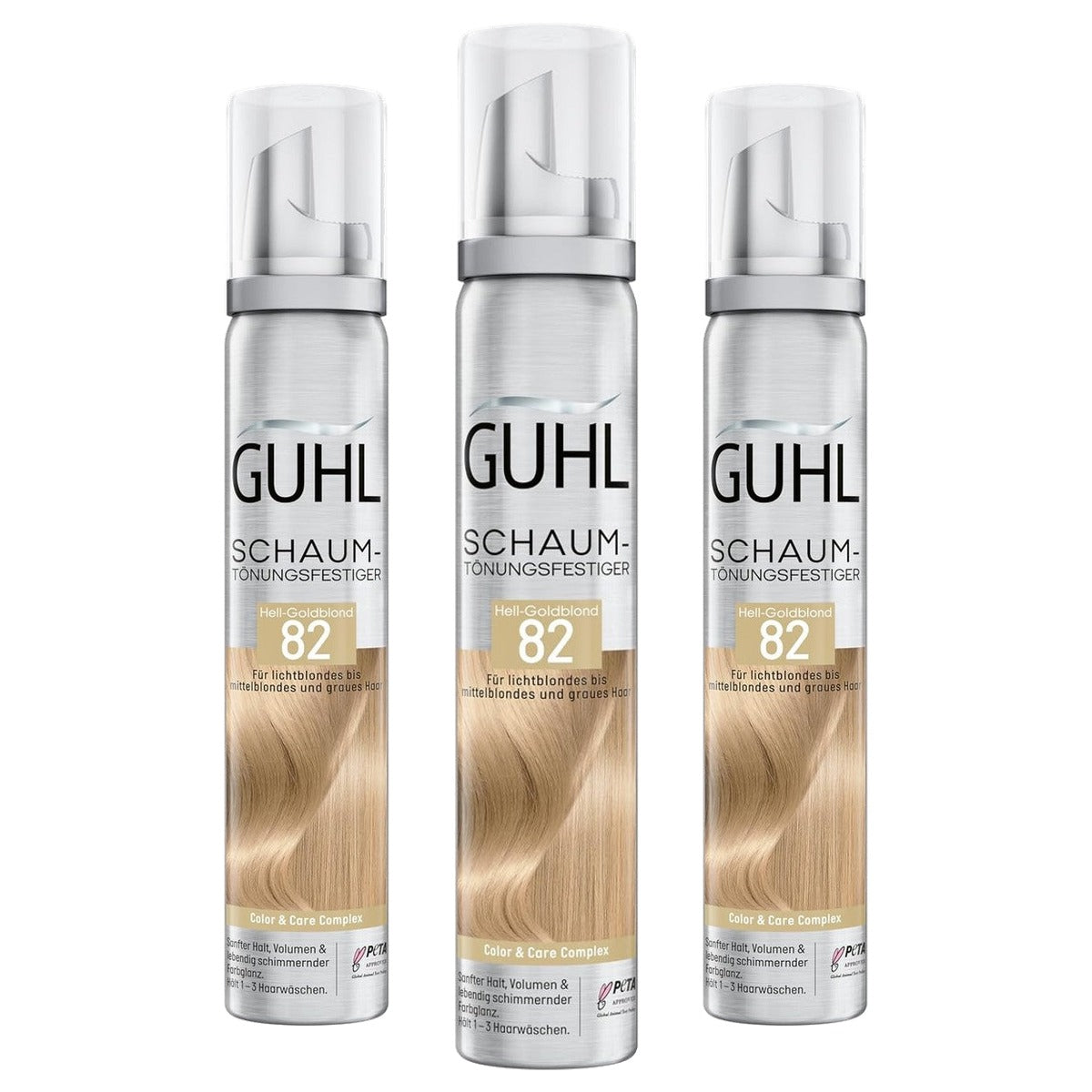 Guhl Verstevigde schuimtint kleur 82 lichtgoudblond 3 x 100 ml - Voordeelverpakking