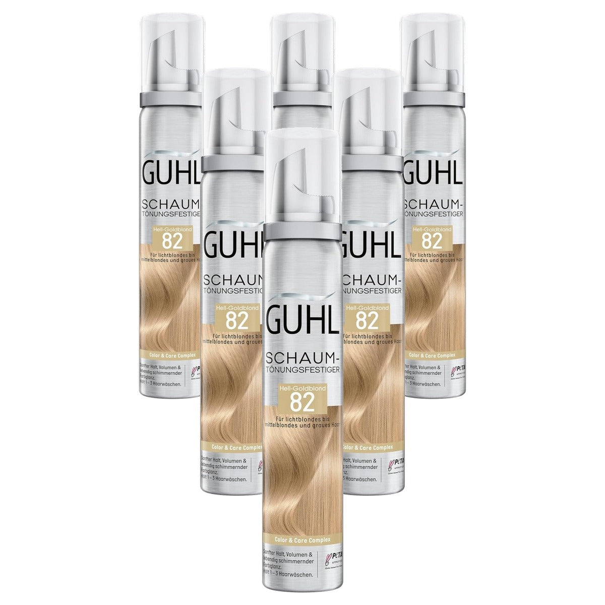 Guhl Verstevigde schuimtint kleur 82 lichtgoudblond 6 x 100 ml - Voordeelverpakking