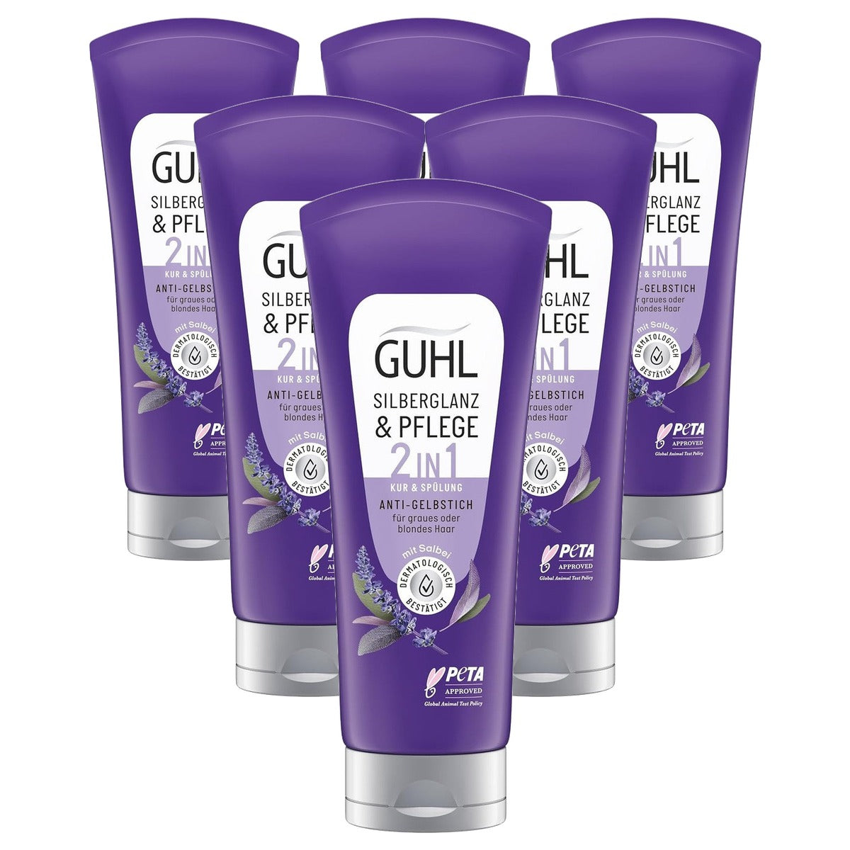 Guhl Zilverglans & Verzorgende Kuur 6 x 200 ml - Voordeelverpakking