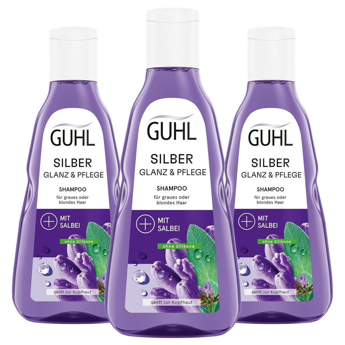 Guhl Zilverglans & Verzorging shampoo 3 x 250 ml - Voordeelverpakking