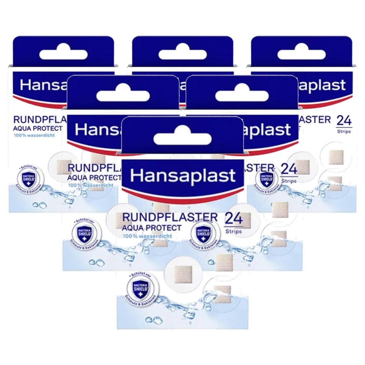 Hansaplast Aqua Protect ronde pleisters 6 x 24 stuks - Voordeelverpakking