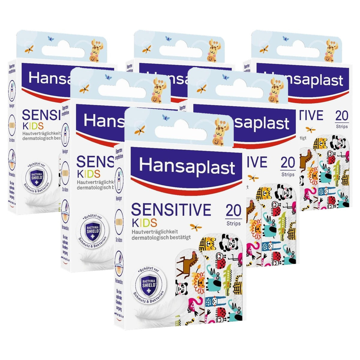 Hansaplast Kids Sensitive pleisters diermotieven 20 strips - 6-pack