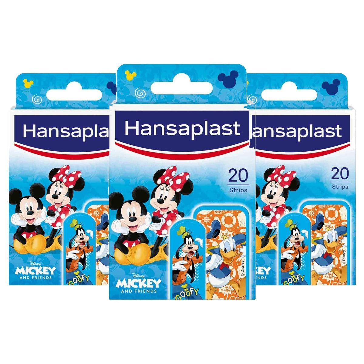 Hansaplast Mickey & zijn vrienden kinderpleisters 20 strips - 3-pack
