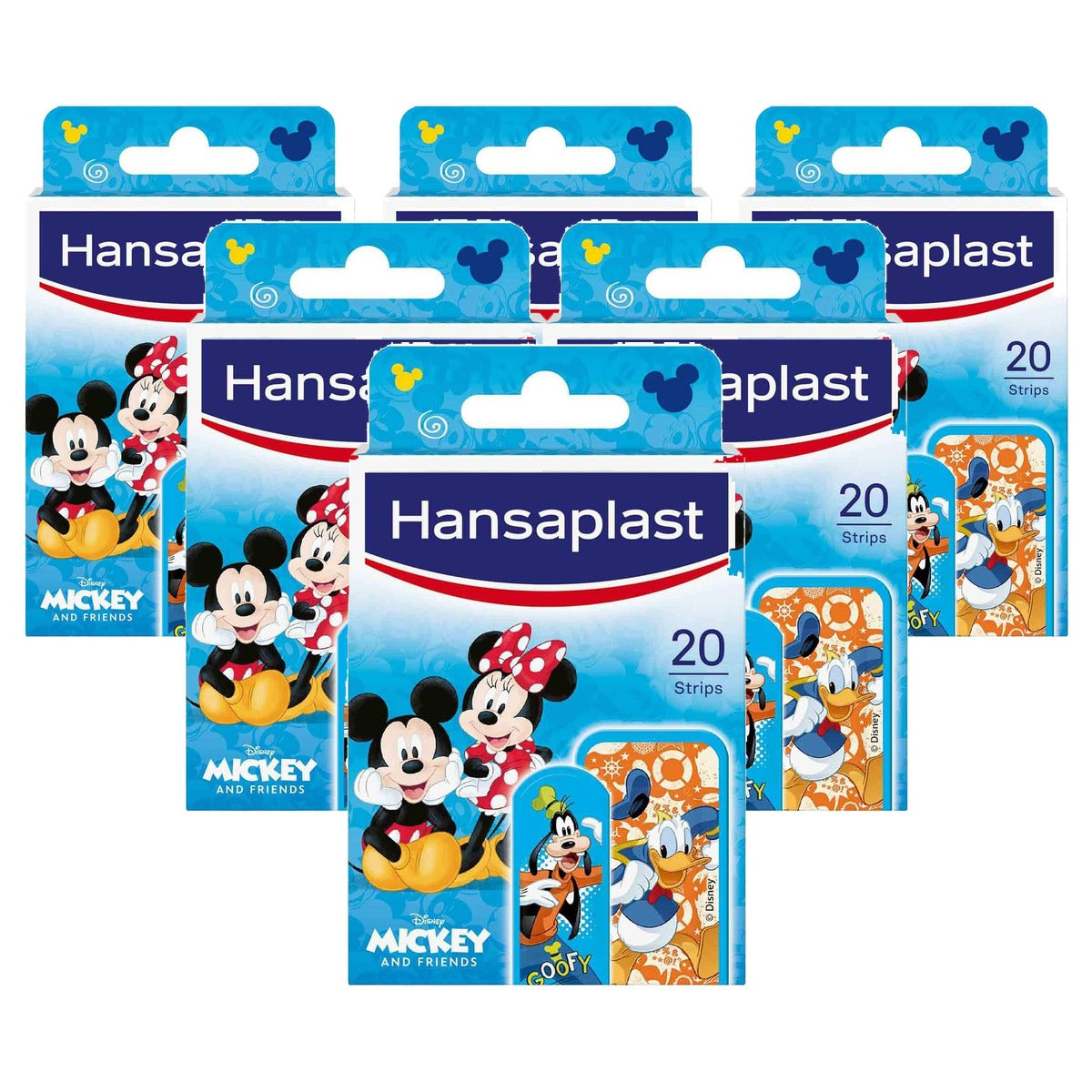 Hansaplast Mickey & zijn vrienden kinderpleisters 20 strips - 6-pack