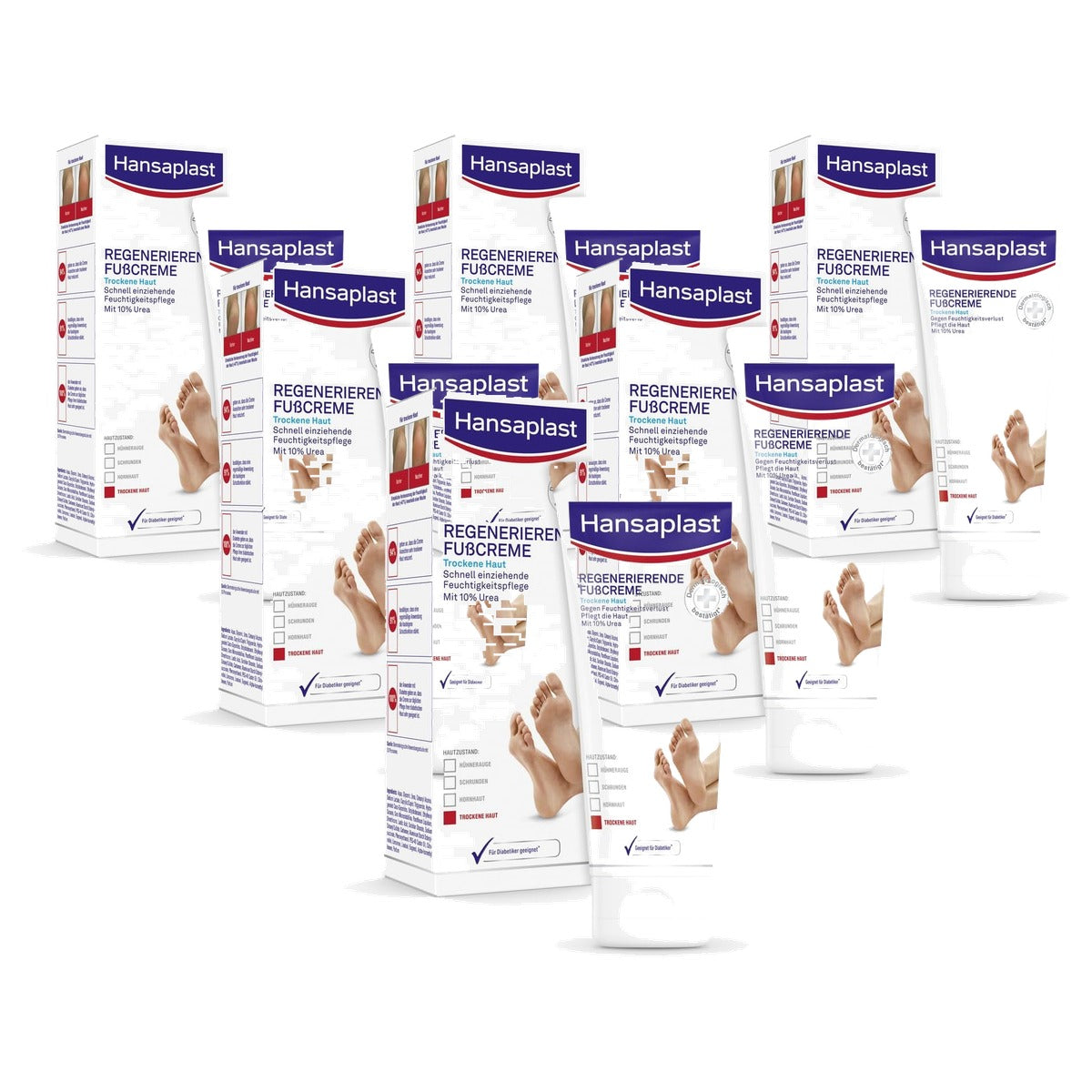 Hansaplast Regenererende voetcrème 6 x 100 ml - Voordeelverpakking