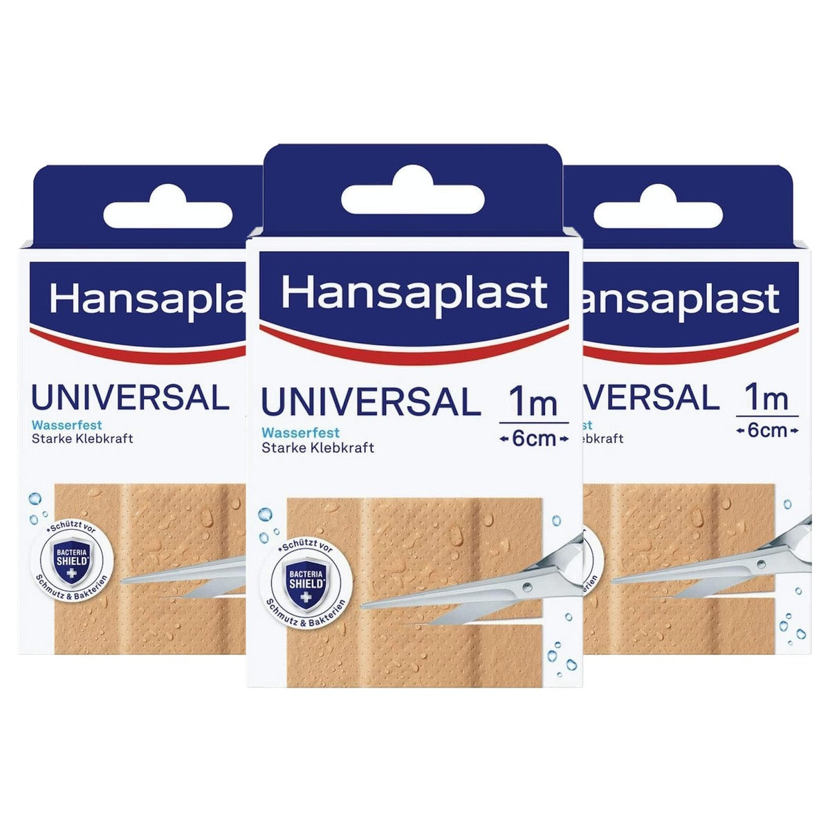 Hansaplast Universele pleister 1 m x 6 cm - 3-pack