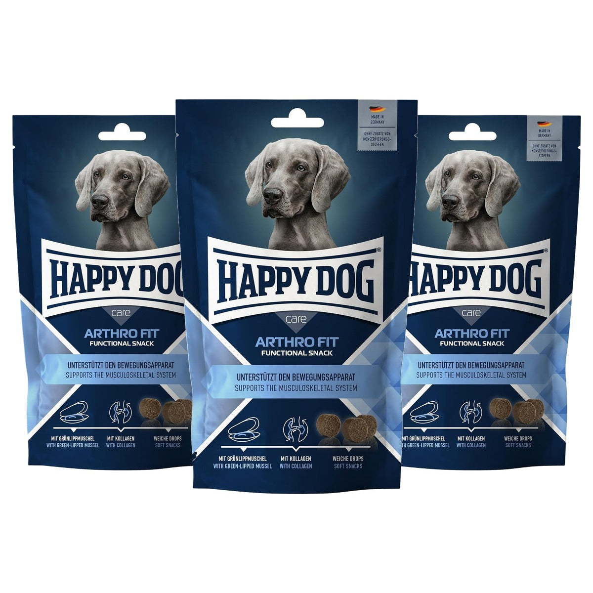 Happy Dog Care Snack Arthro Fit hondensnack 100g - 3-pack