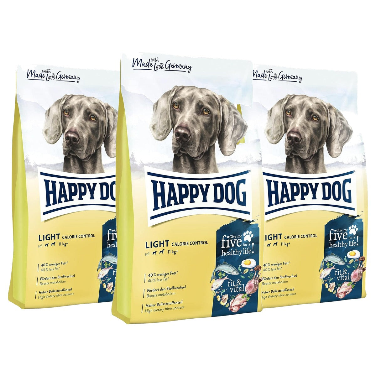 Happy Dog Supreme Fit & Vital Light Calorie Control droogvoer hond 4 kg - 3-pack