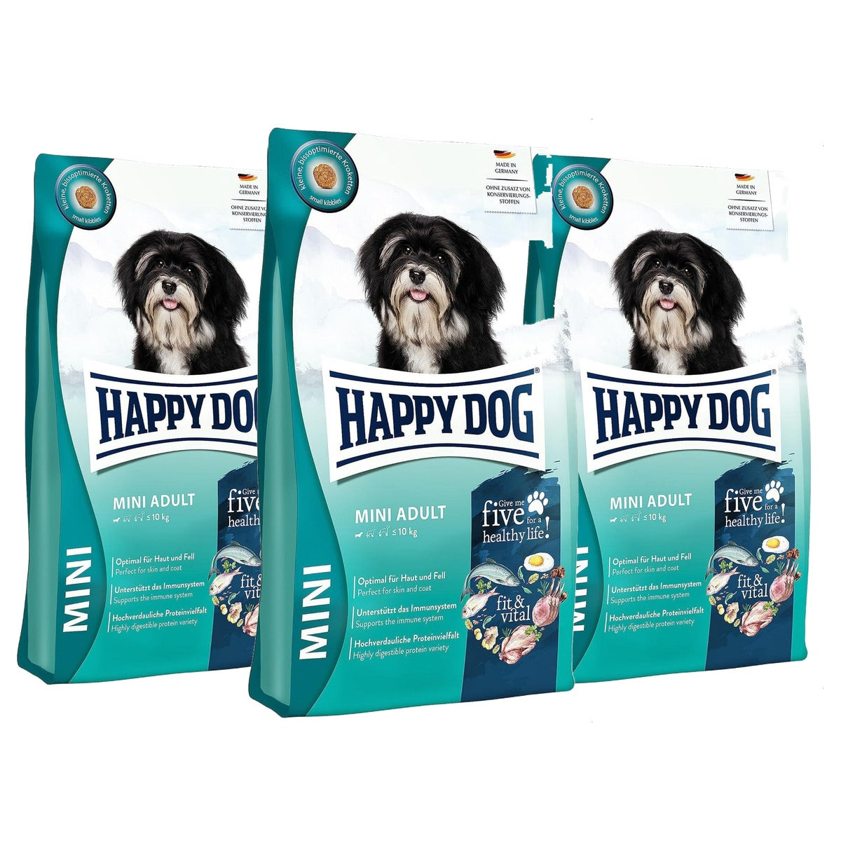 Happy Dog Fit & Vital Mini Adult droogvoer hond 4 kg - 3-pack
