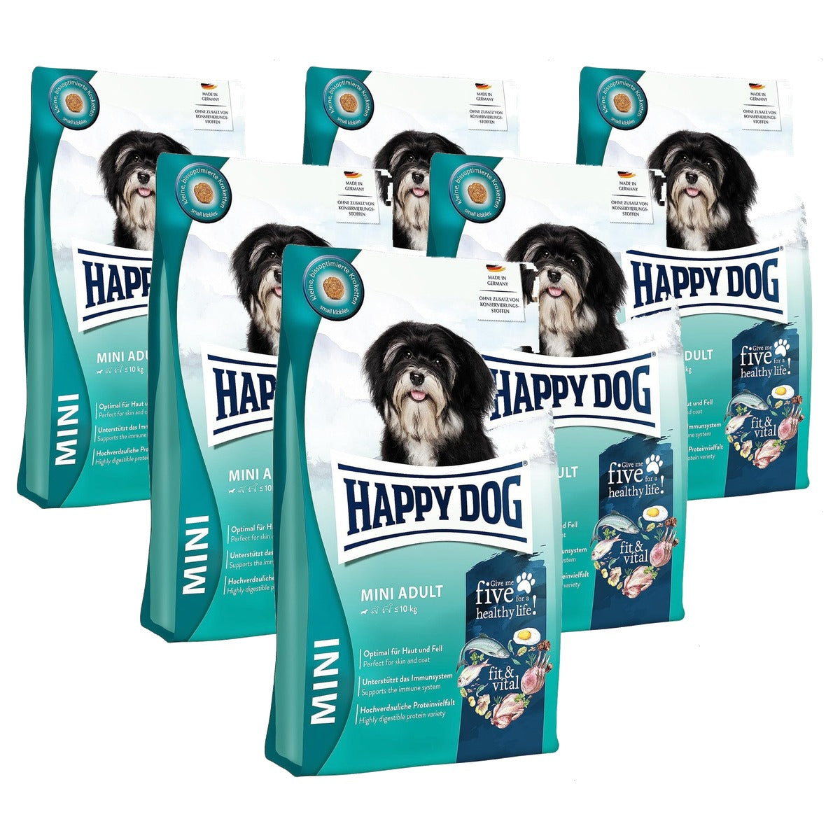 Happy Dog Fit & Vital Mini Adult droogvoer hond 800 g - 6-pack