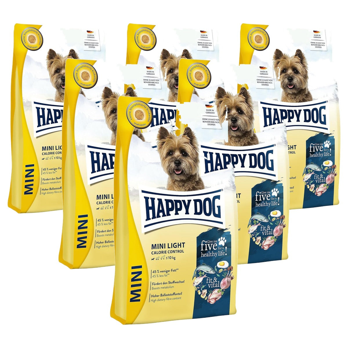 Happy Dog fit & vital Mini Light droogvoer hond 800g - 6-pack